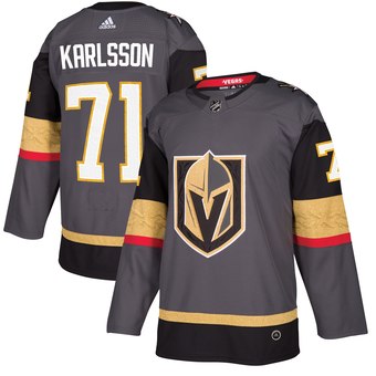 Men's Adidas Vegas Golden Knights #71 William Karlsson Grey Stitched NHL Jersey Men's Adidas Vegas Golden Knights #71 William Karlsson Grey Stitched NHL Jersey